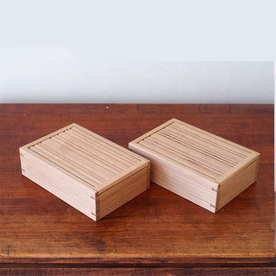 Caixa de tampa deslizante de madeira de cor personalizável para cartão de visita em ordem personalizada de cor simples