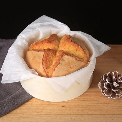 Caixa de madeira de cor de madeira natural para embalagem de bolos redondos personalizados