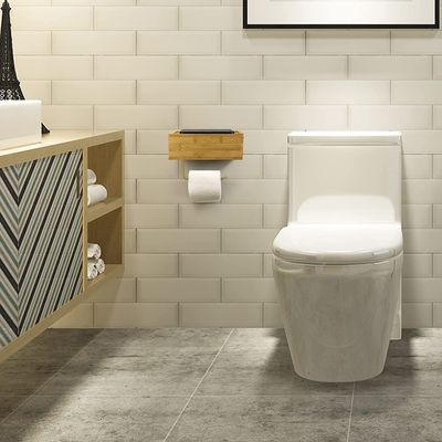 Caixa de armazenamento de papel higiénico montado na parede de bambu