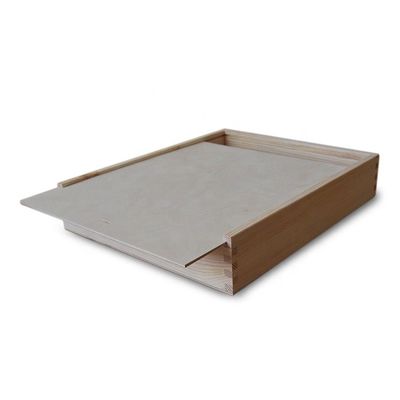 Amostra grátis Custo de madeira de pinheiro Slide Top caixa de presente de madeira com logotipo personalizado aceitável