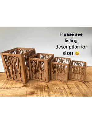 Lanterna de vela de madeira de cor simples para porta-luzes de chá artesanais em design de corte a laser