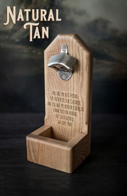 Abridor de garrafas de cerveja de cabo de madeira Ideal presente de noivo com impressão de logotipo personalizado