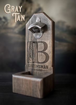 Abridor de garrafas de cerveja de cabo de madeira Ideal presente de noivo com impressão de logotipo personalizado