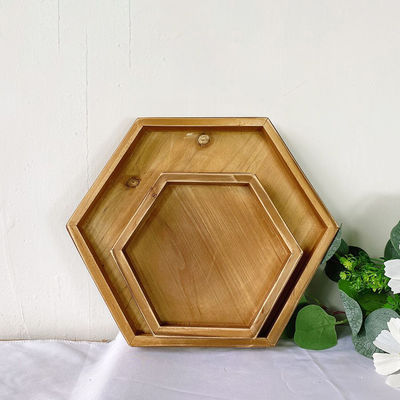 Customização de madeira natural de madeira feita à mão para casamento 8-10 polegadas