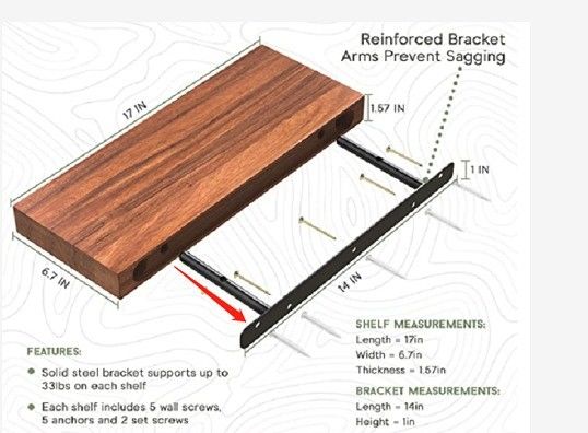 Bloco de madeira de carvalho maciço, plataforma flutuante, solução de poupança de espaço em Mango Acacia