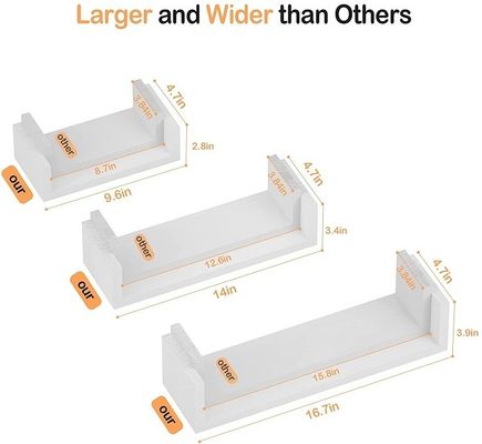 Prateleira de parede de madeira maciça prateleiras flutuantes feitas à mão prateleira montada em parede de madeira para casa