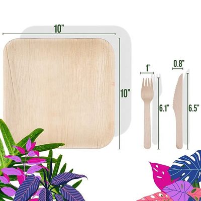 Fabricação de alimentos e bebidas Placas de folhas de palma naturais descartáveis de 6' 8&quot; 10&quot; quadrados