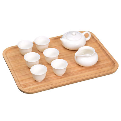 Conjunto de bandeja de serviço de bambu de cor personalizada para lanches de café da manhã Armazenamento OEM ODM aceito