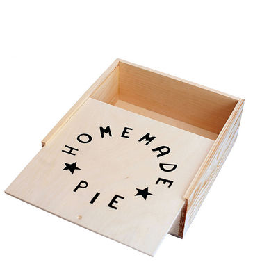 Logotipo personalizado aceitável cor antiga reutilizável bolo de madeira caixa de sobremesa caixa de armazenamento de pão