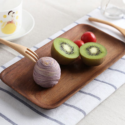 24.8x12.8x2cm bandejas de madeira ecológicas para servir em estilo nórdico personalizado com amostra gratuita