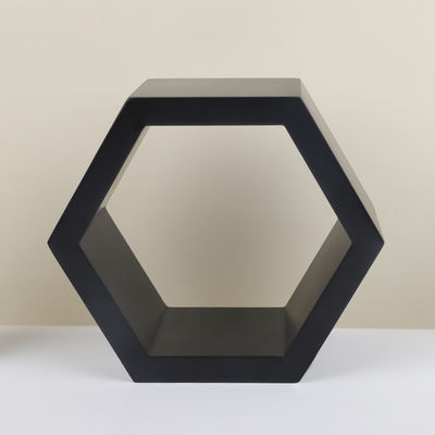 Excelente madeira hexagonal prateleira flutuante conjunto para casa casa de banho sala de estar e muito mais