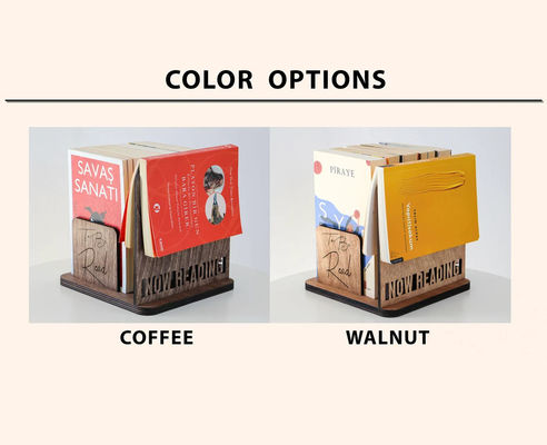 Logotipo personalizado Estante de livros de madeira quadrada para o Dia das Mães Livro de presente Armazenamento e organização