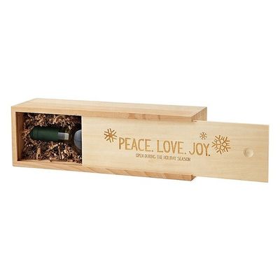 Caixas de embalagem de vinho elegante em relevo para caixa de presente de vinho de madeira Magnum personalizada