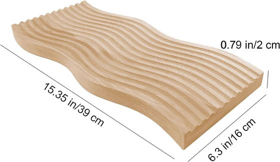 bandeja de madeira de forma de onda bandeja de café da manhã para cozinha 40.5x18.5x2cm logotipo personalizado