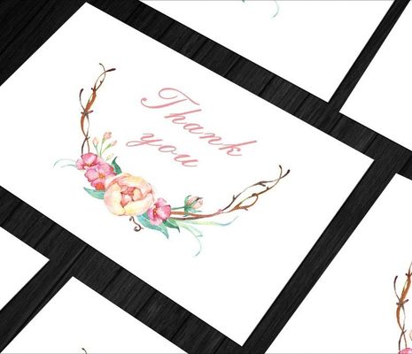 Cartão de felicitação personalizado Cartões postais com logotipo em papel reciclado