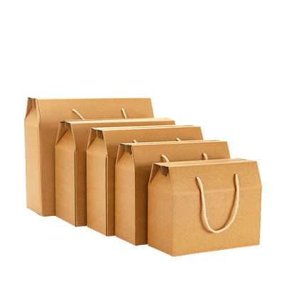 Impressão à mão de laminação brilhante Cartão branco Kraft reciclado Caixas de papel artesanal
