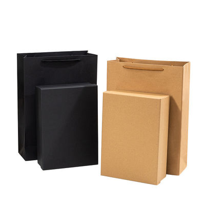 Impressão à mão de laminação brilhante Cartão branco Kraft reciclado Caixas de papel artesanal