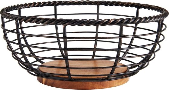 Taça de frutas de madeira dobrável compacta para armazenamento de cozinha e sala de estar economizando espaço