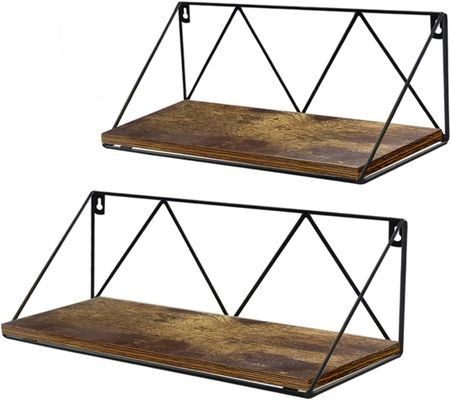 Prateleiras flutuantes ajustáveis Conjunto de 2 para quarto banheiro sala de estar cozinha e escritório Design de economia de espaço
