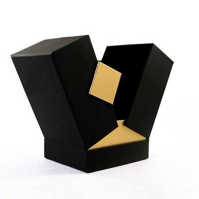 Embalagem quadrada de embalagens de óleos essenciais com logotipo e design de carimbo de ouro personalizado