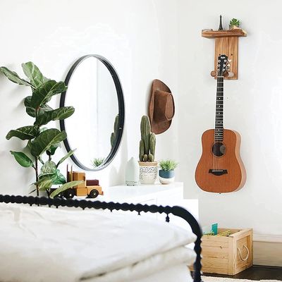 Estante de guitarra de montagem de parede personalizada para decoração de casa