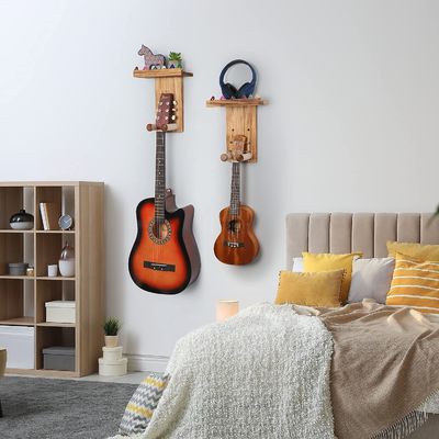 Estante de guitarra de montagem de parede personalizada para decoração de casa