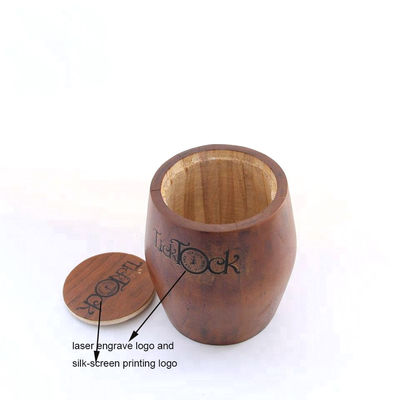 Barril de uísque de madeira de picles com logotipo personalizado aceitável e estilo natural