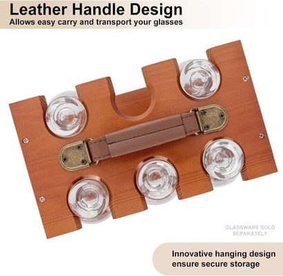 Detentor de secagem de vidro lacado de nível único para copos de degustação de uísque de bourbon