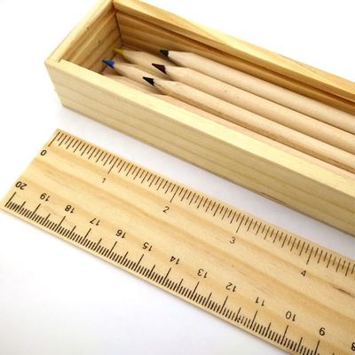 Caixa de lápis de madeira polivalente com tipo de madeira TIMBER e estrutura de material sólido