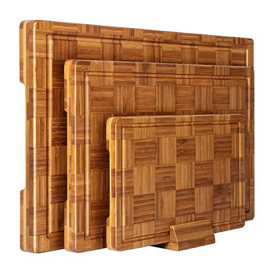 11" x 8" Aruba Beech Bambu Madeira Carniceiro Bloco de Chapa de Tabuleiro Conjunto para acampamento ao ar livre