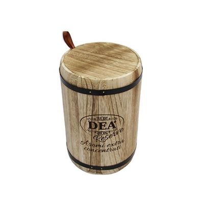 18x18x27cm Logotipo personalizado embalagem em barril de madeira estilo vintage feito à mão Paulownia grande