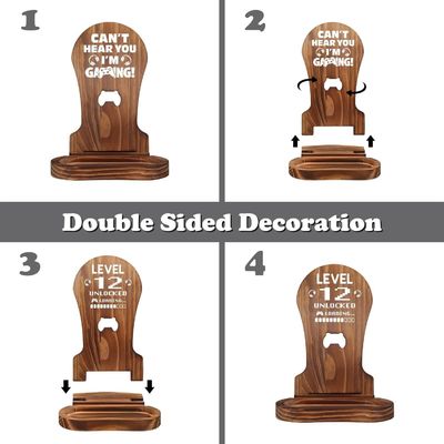 Hotel Casa decoração de casa de banho Headset de madeira Stand Decorações para jogador adolescente menino