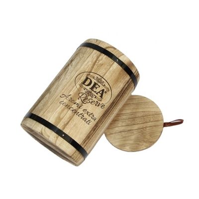 18x18x27cm Logotipo personalizado embalagem em barril de madeira estilo vintage feito à mão Paulownia grande