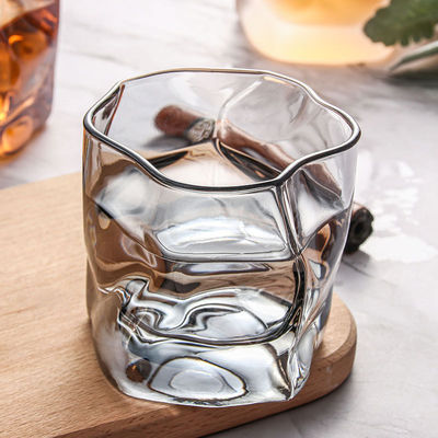 Copo de vidro de barras de café gelado com logotipo personalizado aceitável e durável