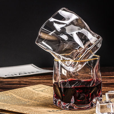 Copo de vidro de barras de café gelado com logotipo personalizado aceitável e durável