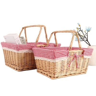 Cestas de armazenamento para piquenique com alça 30x20x15cm