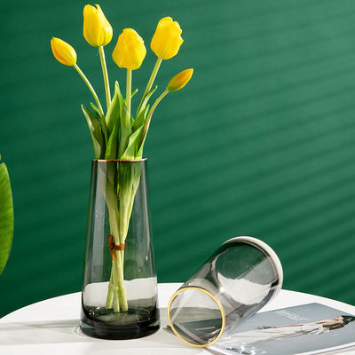 Vaso de flores de luxo decorativo estilo de design moderno para arranjos de casamento de piso alto