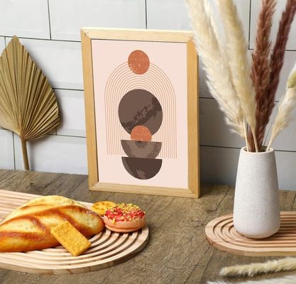 Tabela de corte de madeira em forma de arco-íris aceitável para decoração de cozinha doméstica