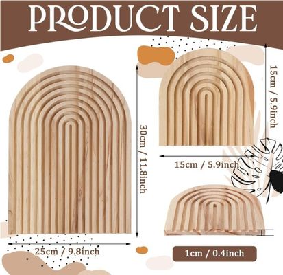 Tabela de corte de madeira em forma de arco-íris aceitável para decoração de cozinha doméstica