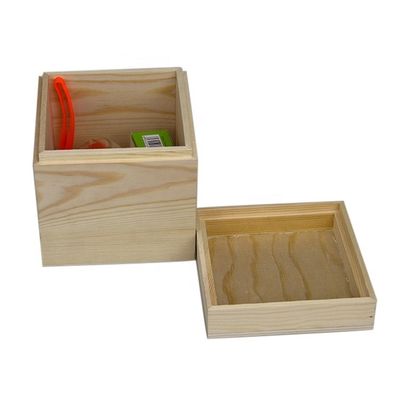 Caixa de presente de madeira feita de madeira maciça para benefícios ambientais