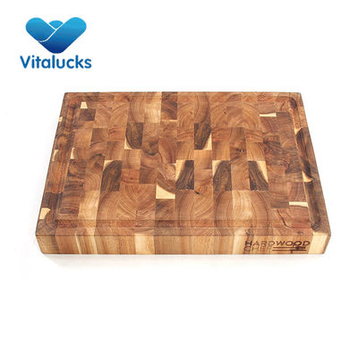Tabela de corte de madeira de bambu e oliveira de acacia de cozinha profissional com recipientes