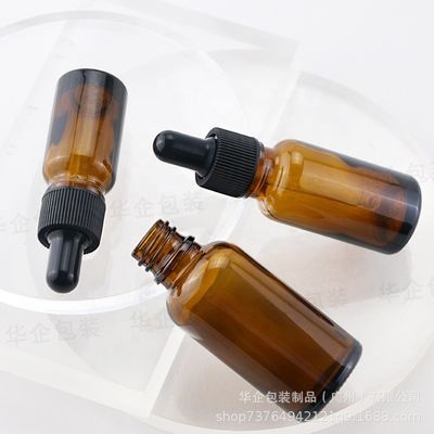 5 ml 10 ml 15 ml 20 ml 30 ml 50 ml 100 ml Garrafa de vidro de âmbar com e frasco de vidro para alimentos