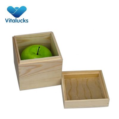 Caixa de presente de madeira feita de madeira maciça para benefícios ambientais