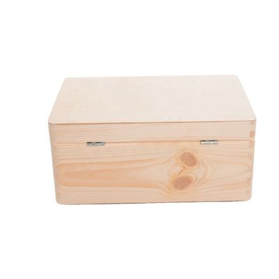 Encomenda personalizada aceita retângulo não acabado armazenamento decorativo caixa de embalagem de madeira