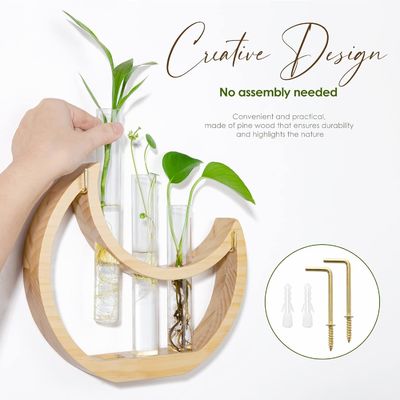 Anniversary Crescent Moon Table Stand para plantas de interior e decoração de escritório