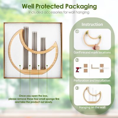 Anniversary Crescent Moon Table Stand para plantas de interior e decoração de escritório