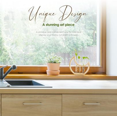 Anniversary Crescent Moon Table Stand para plantas de interior e decoração de escritório