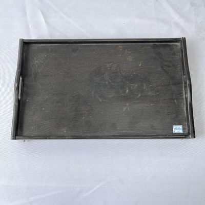 Impressão de tela de seda Café da manhã natural Caixa de cama de madeira com pernas dobráveis Serviço de cozinha