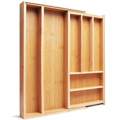 Organizador de gaveta de bambu ajustável para serviços de fast food e takeaway da Vitalucks