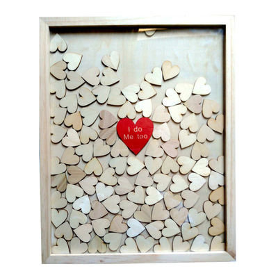 Decoração de Casamento Prop Dimensão Personalizada Estrama de Madeira com Livro de Convidados Único